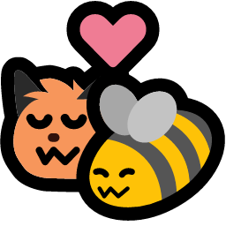 bee snuggle fox emoji