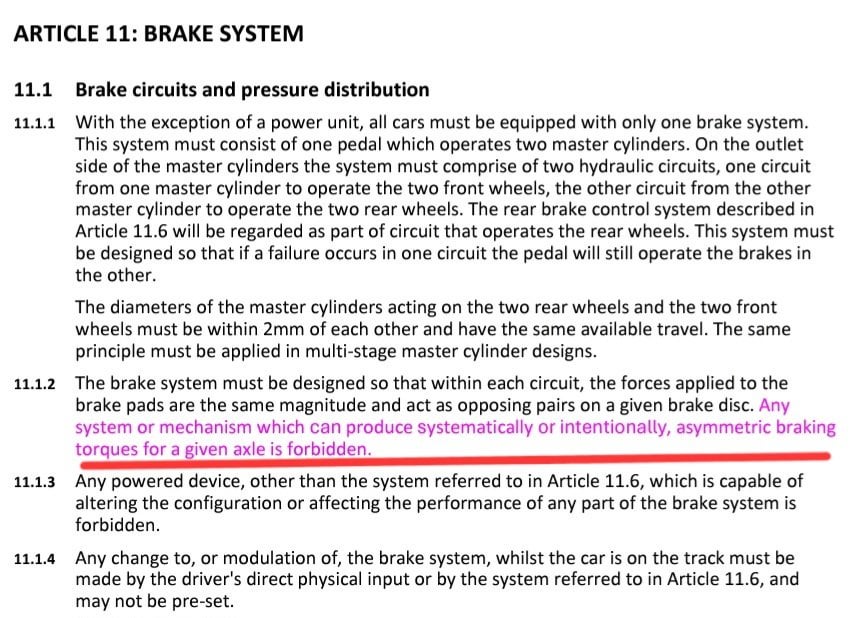 Screenshot frok the technical regulation change