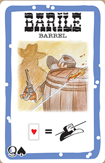 a "bang" barrel card