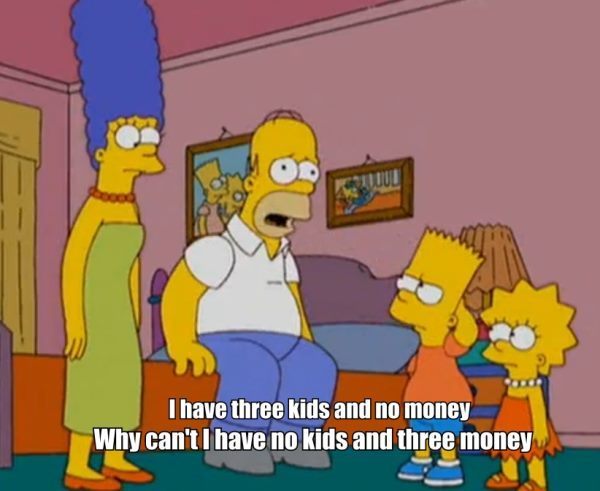 Three kids and no money