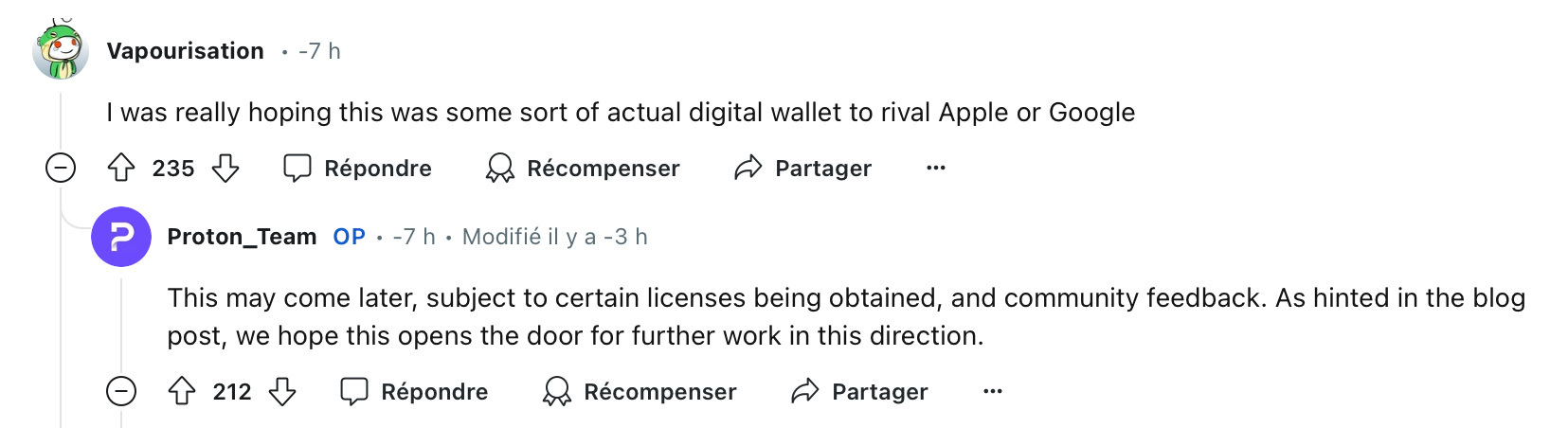 proton comment on reddit